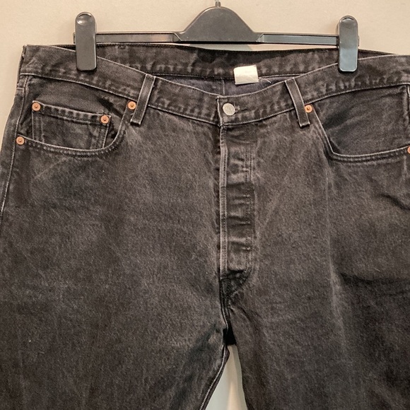 LEVI'S 501 Black Relax Straight Leg Fit Jeans 40 - Picture 6 of 12